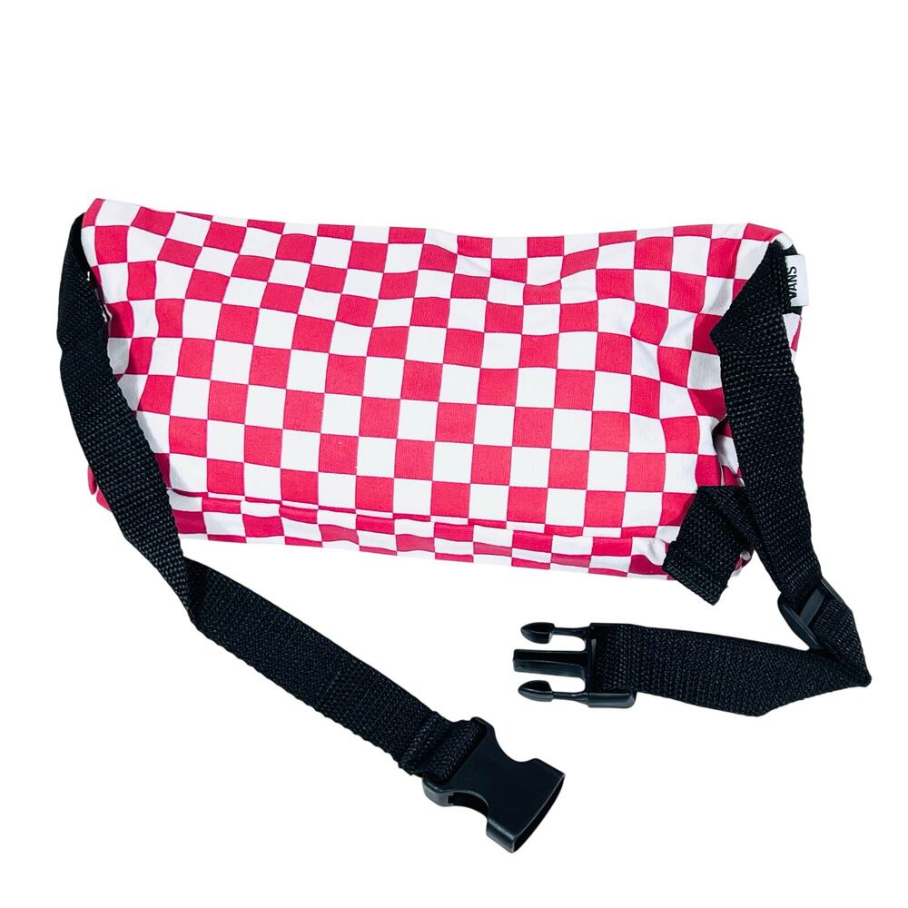 Vans Classic Checkered Fanny Pack Red White Big Logo Belt Bag Crossbody New - Picture 3 of 7